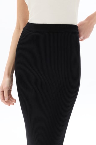 Midirok Hoge Taille - Zwart