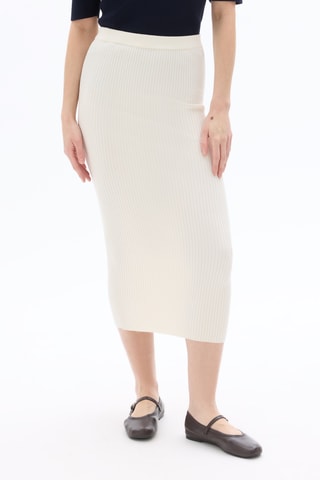 Midirok Hoge Taille - Ivoorkleurig