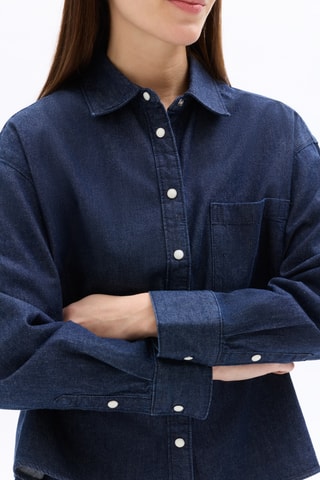 Blouse relaxed - Marineblauw