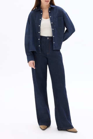 Blouse relaxed - Marineblauw