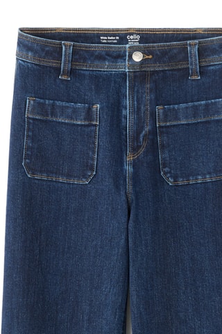 Jeans wide legs - Marineblauw