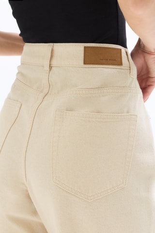 Jeans Wide Legs met Hoge Taille - Ecru