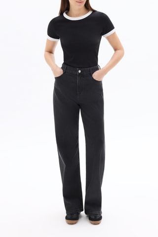 Jeans wide legs - Zwart