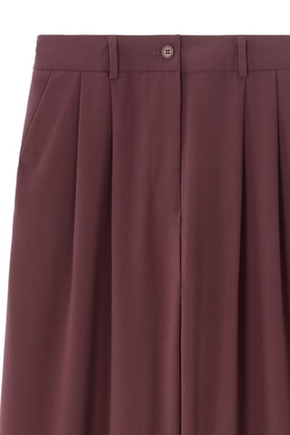 Broek Wide Legs Hoge Taille - Bruin