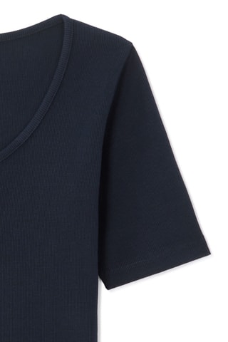 T-shirt Slim Fit - Marineblauw