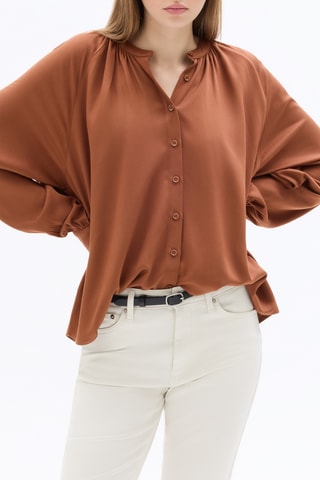 Blouse straight - Steenrood
