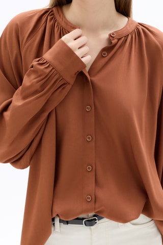 Blouse straight - Steenrood
