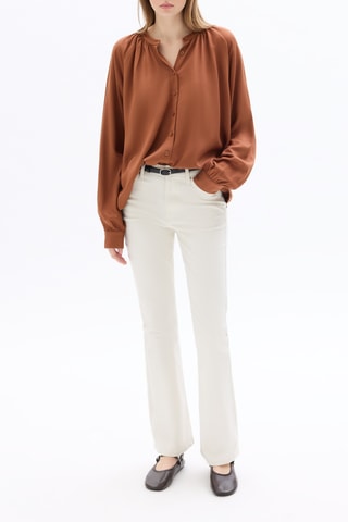 Blouse straight - Steenrood