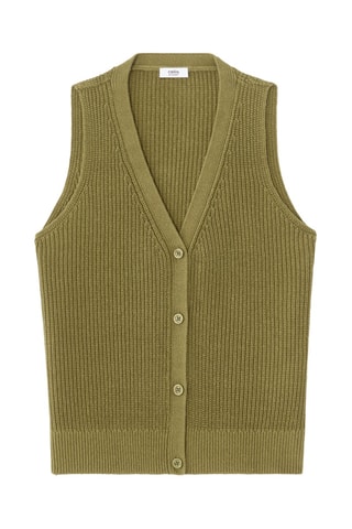 Mouwloos Vest - Kaki