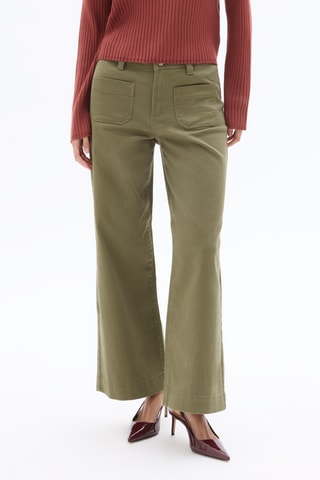 Broek Wide Legs - Kaki