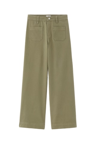 Broek Wide Legs - Kaki