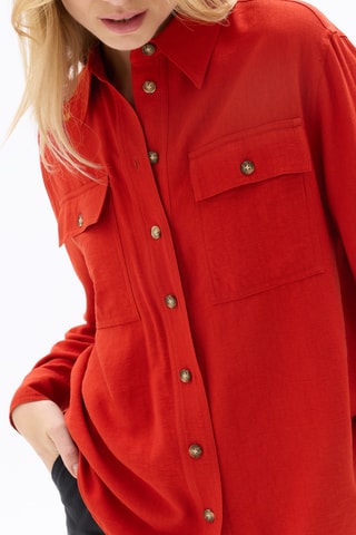 Blouse straight - Rood