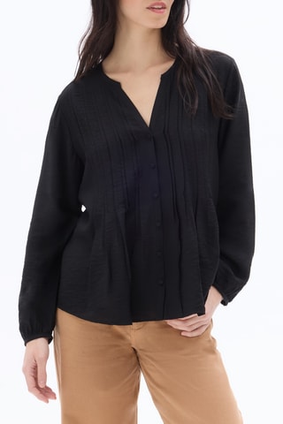 Blouse relaxed - Zwart