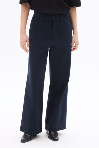 Broek Wide Legs - Marineblauw