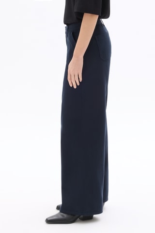 Broek Wide Legs - Marineblauw
