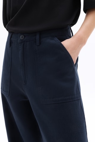 Broek Wide Legs - Marineblauw