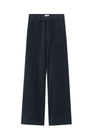 Broek Wide Legs - Marineblauw