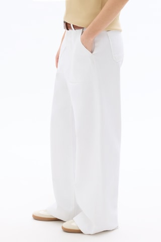 Jeans wide legs - Wit