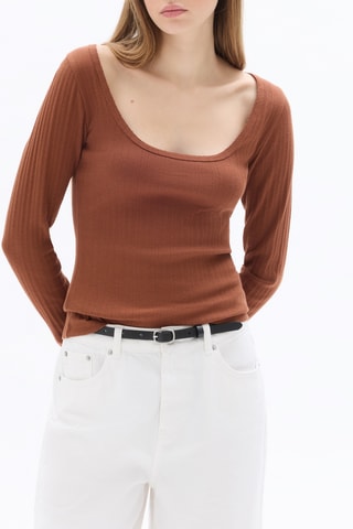 T-shirt regular - Bruin