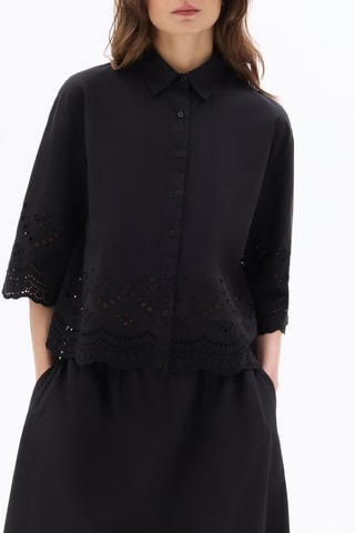 Blouse relaxed - Zwart