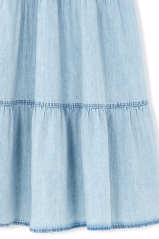 Lange Spijkerrok Hoge Taille - Lichtblauw