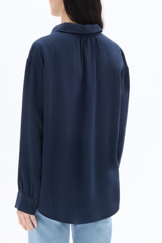 Blouse straight - Marineblauw