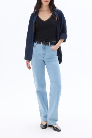 Blouse straight - Marineblauw