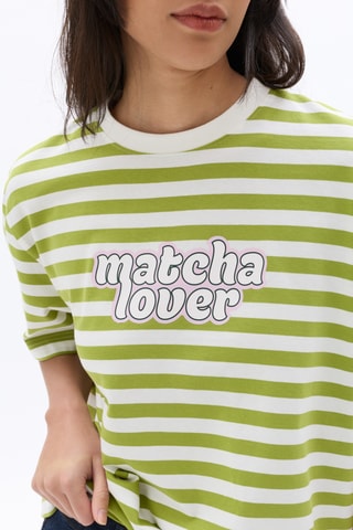T-shirt boxy - Olijfgroen