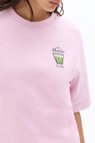 T-shirt boxy - Roze