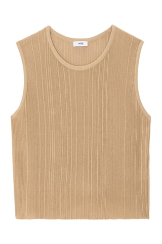 Mouwloze Trui - Beige