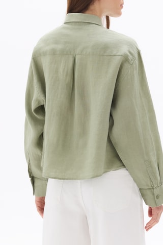 Linnen Blouse Relaxed - Groen