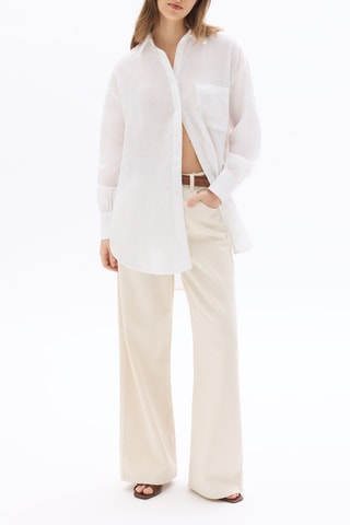 Linnen Blouse Relaxed - Wit