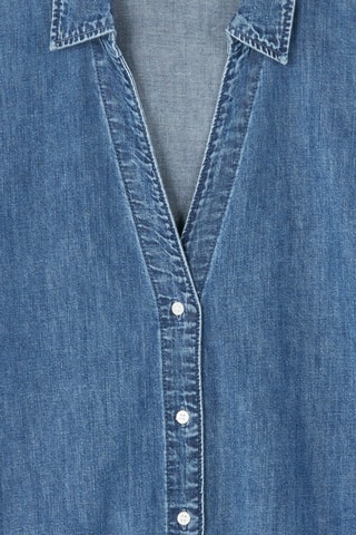 Spijkerblouse relaxed fit - Marineblauw