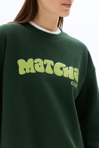 Oversized sweater - Donkergroen