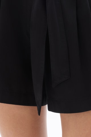 Short Wide Legs met Hoge Taille - Zwart