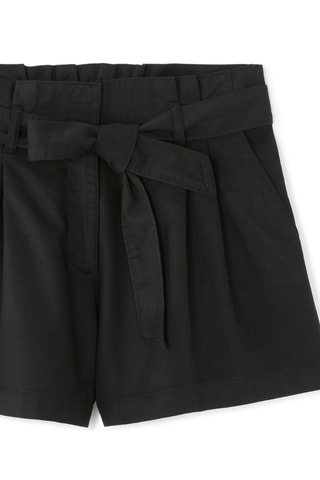 Short Wide Legs met Hoge Taille - Zwart