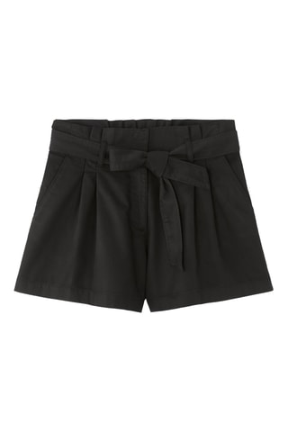 Short Wide Legs met Hoge Taille - Zwart