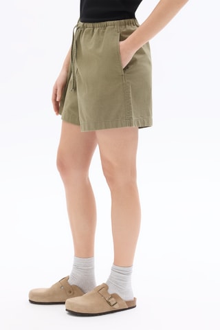 Short Wide Legs met Hoge Taille - Kaki