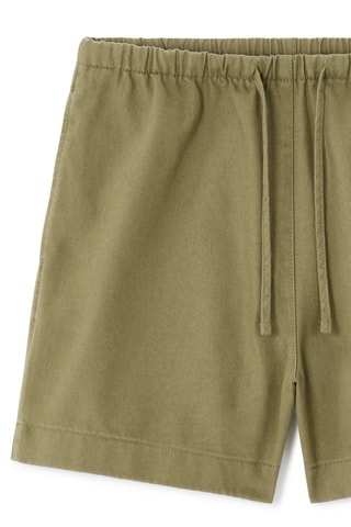 Short Wide Legs met Hoge Taille - Kaki