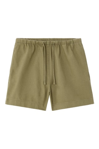 Short Wide Legs met Hoge Taille - Kaki