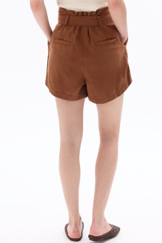 Short Wide Legs met Hoge Taille - Camel