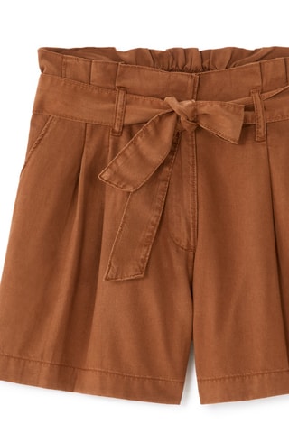 Short Wide Legs met Hoge Taille - Camel