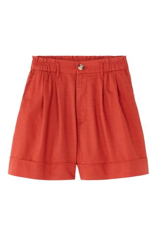 Short Wide Legs met Hoge Taille - Rood