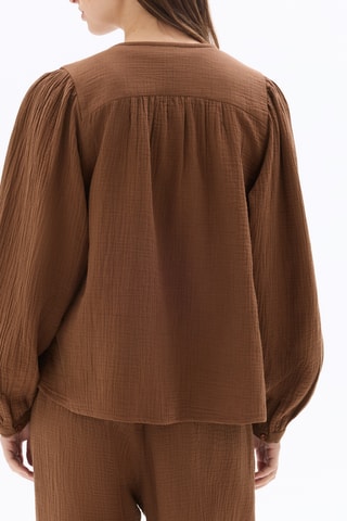 Blouse straight - Bruin
