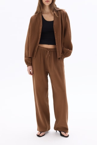 Blouse straight - Bruin