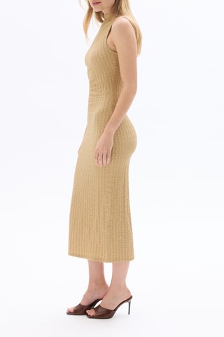 Nauwaansluitende Jurk - Beige