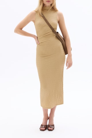 Nauwaansluitende Jurk - Beige