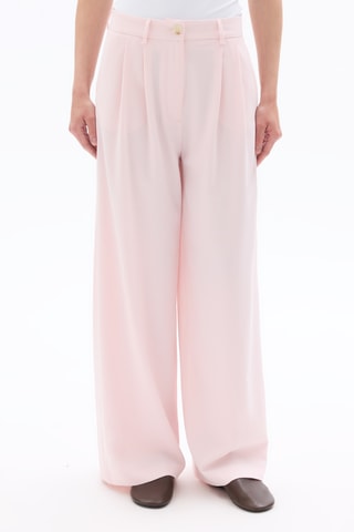 Broek Wide Legs Hoge Taille - Poederroze