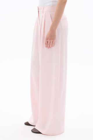 Broek Wide Legs Hoge Taille - Poederroze