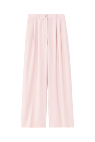 Broek Wide Legs Hoge Taille - Poederroze